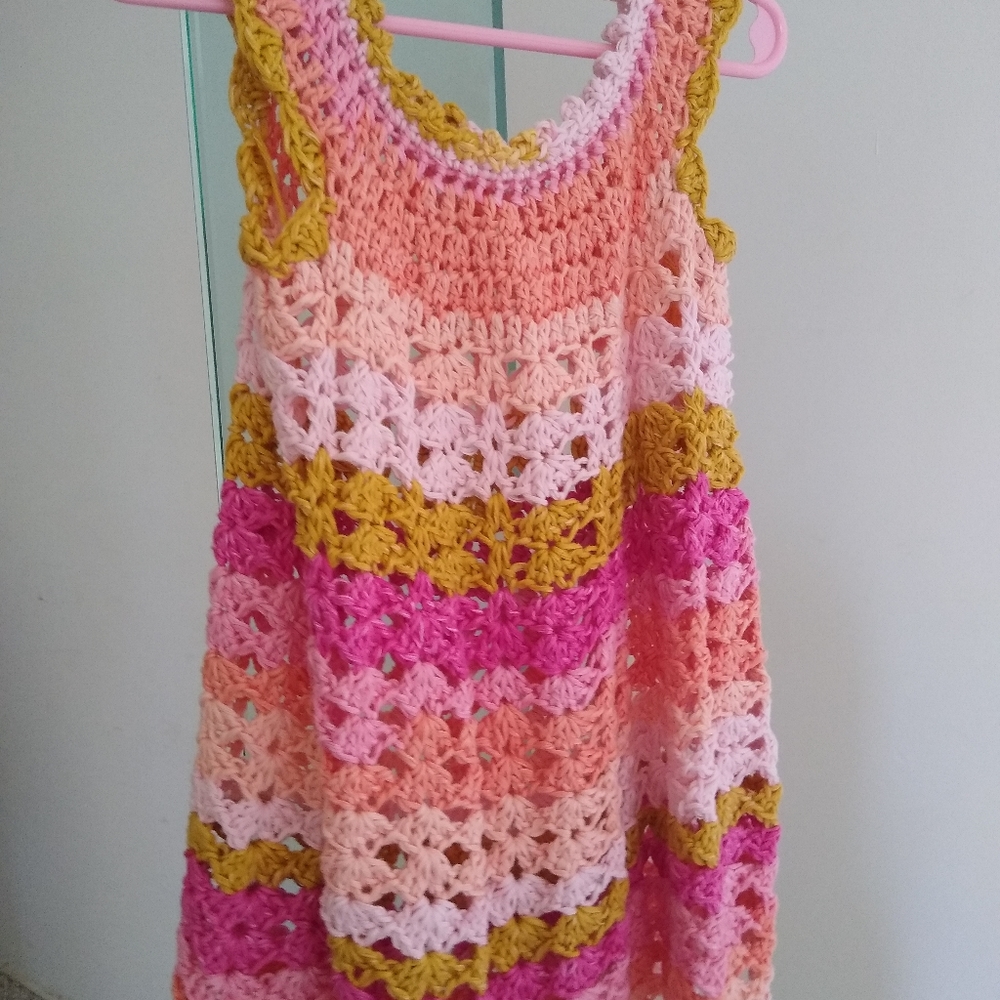Little girls summer fun top 😍🥰 Crochet